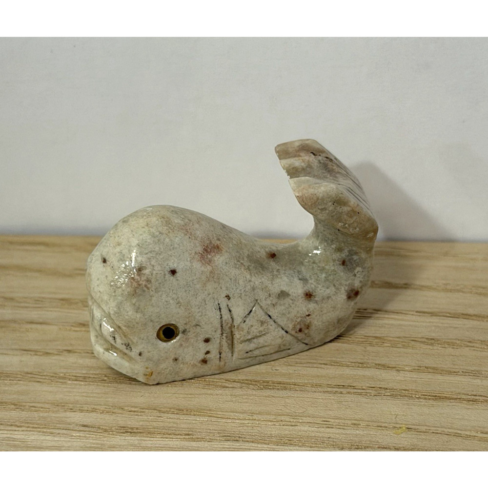 Miniature Animals StoneCarved Soapstone Figurine Shark Stingray Dogs Whale - Picture 3 of 6